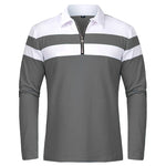 Gestreept Poloshirt Met Ritssluiting