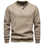 Gevoerd Sweatshirt Met Knoopdesign