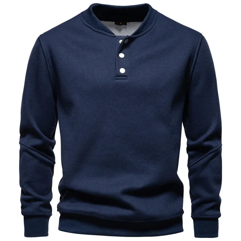 Gevoerd Sweatshirt Met Knoopdesign
