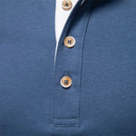 Henley Heren Shirt Met Lange Mouwen