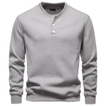 Gevoerd Sweatshirt Met Knoopdesign