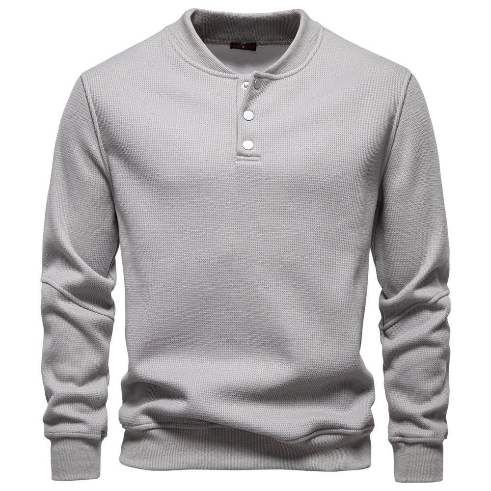 Gevoerd Sweatshirt Met Knoopdesign
