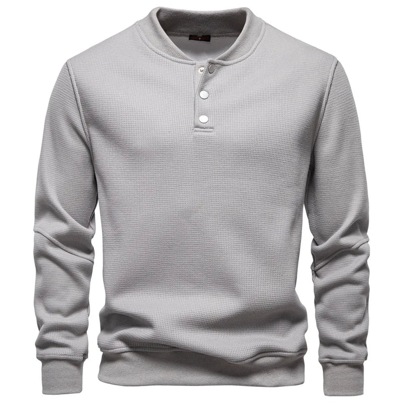 Gevoerd Sweatshirt Met Knoopdesign