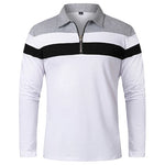 Gestreept Poloshirt Met Ritssluiting