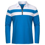 Gestreept Poloshirt Met Ritssluiting