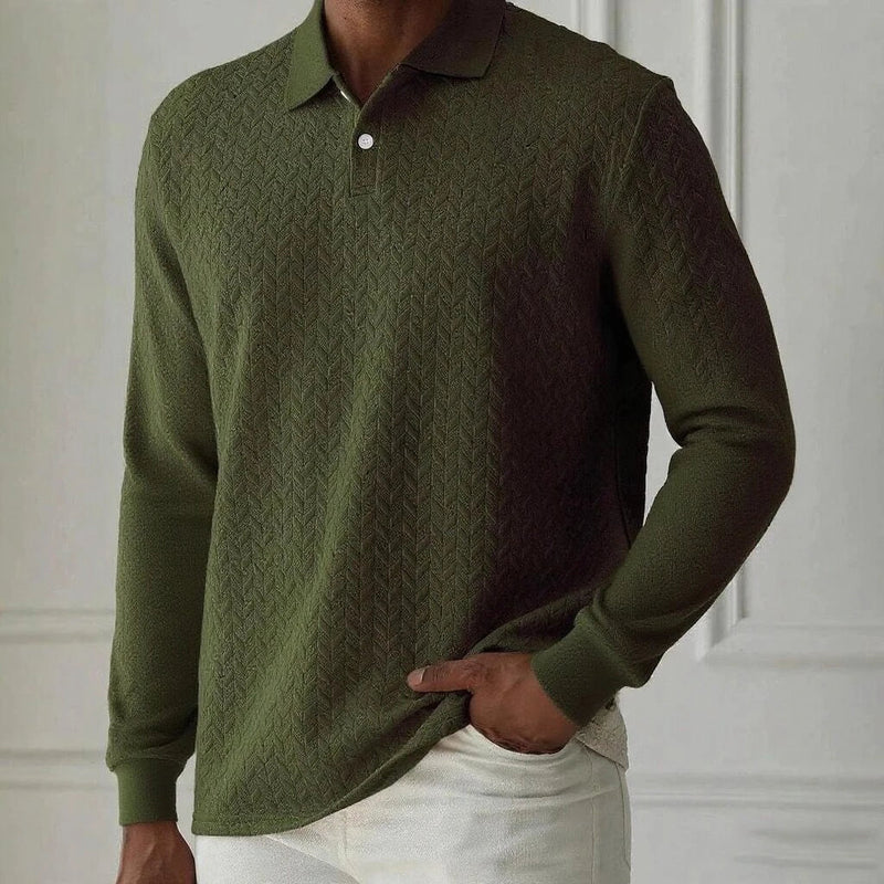 Casual Heren Polo Met Lange Mouwen