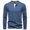 Henley Heren Shirt Met Lange Mouwen