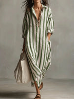 Amaris | Linen Long Shirt Dress
