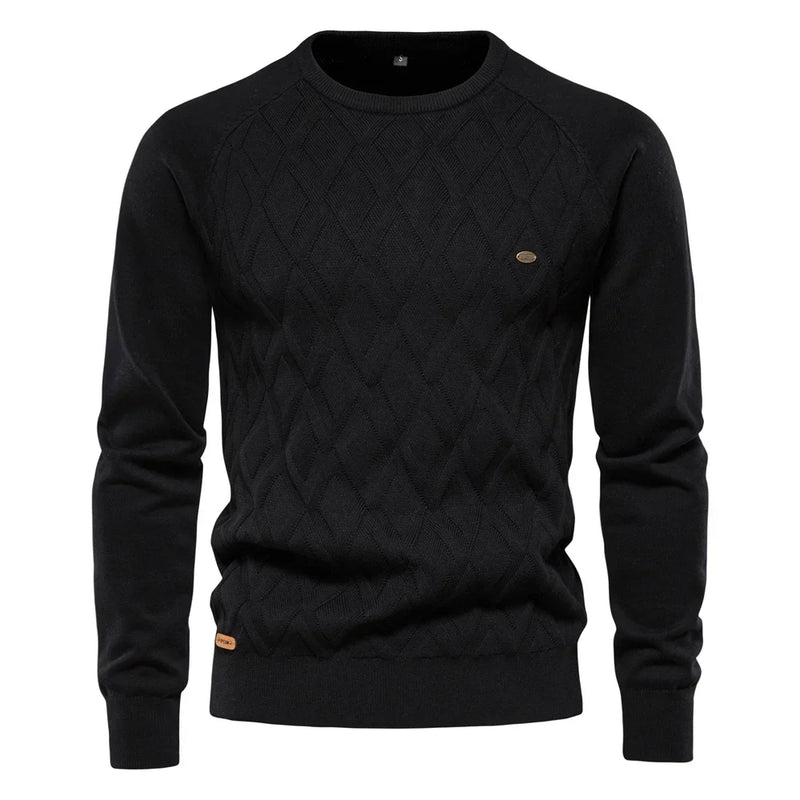 Heren Trui Met Ruitdesign