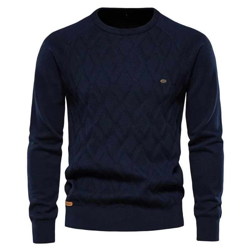 Heren Trui Met Ruitdesign