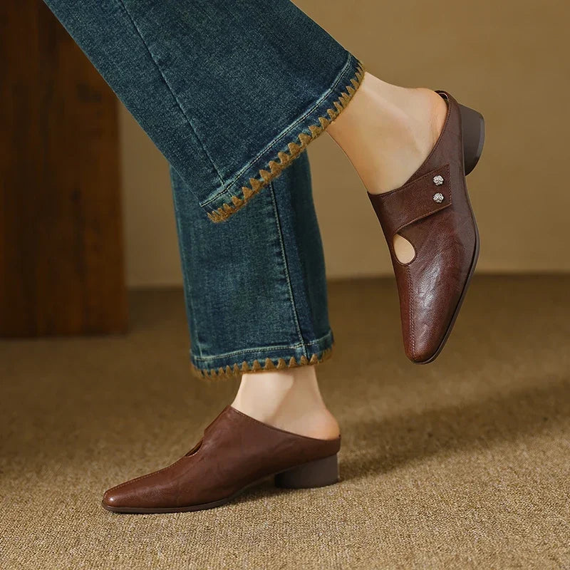 DERVLA | Side-Strap Mary Jane Mules