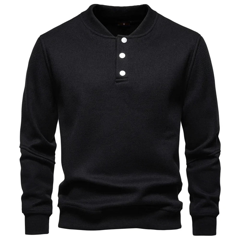 Gevoerd Sweatshirt Met Knoopdesign