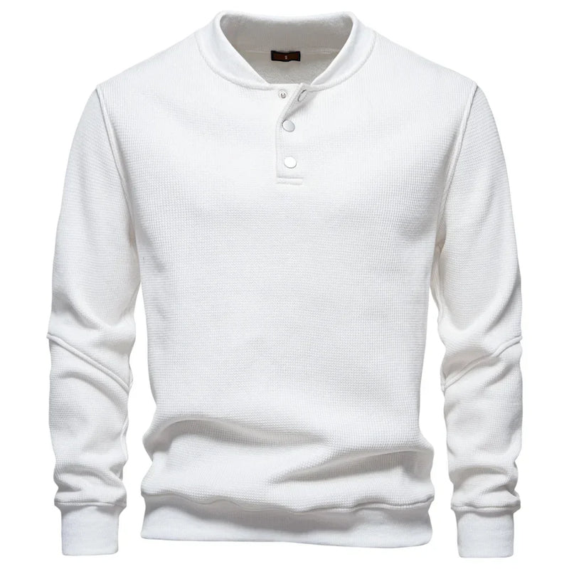 Gevoerd Sweatshirt Met Knoopdesign