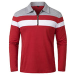 Gestreept Poloshirt Met Ritssluiting