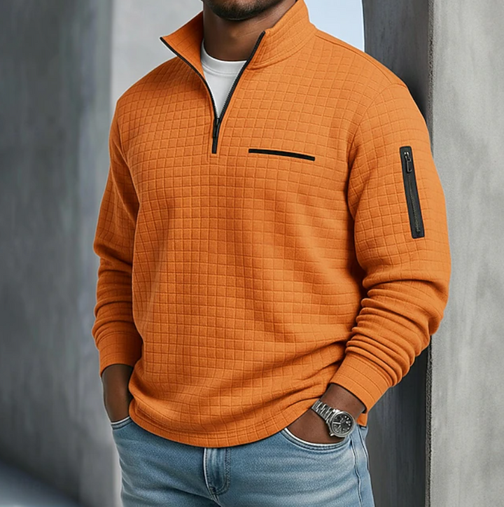Jasper wafelshirt oranje
