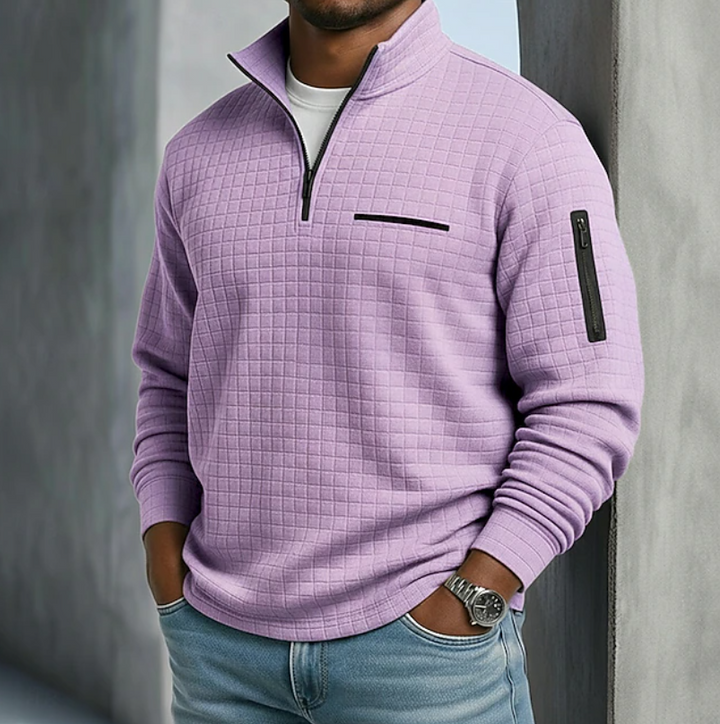 Jasper wafelshirt paars