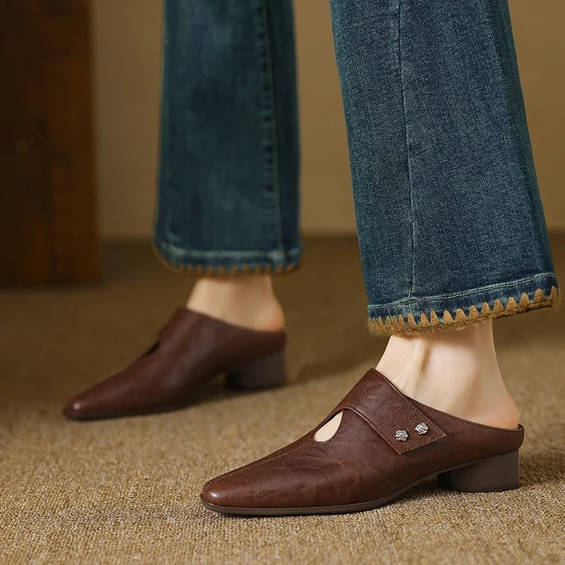 DERVLA | Side-Strap Mary Jane Mules
