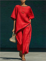 Anila | Linen Cropped Pant Set