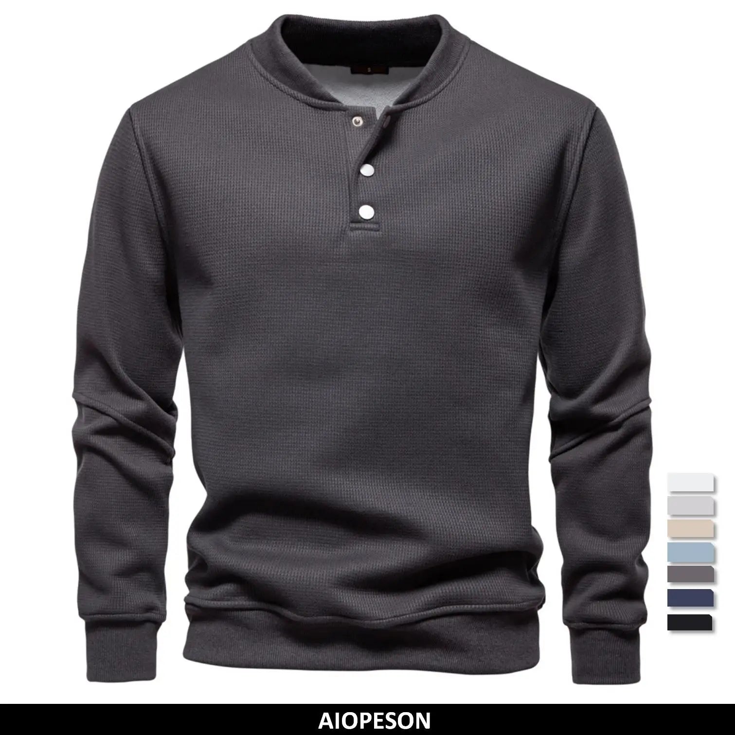 Gevoerd Sweatshirt Met Knoopdesign