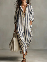 Amaris | Linen Long Shirt Dress