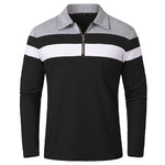 Gestreept Poloshirt Met Ritssluiting