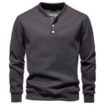 Gevoerd Sweatshirt Met Knoopdesign