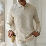 Casual Heren Polo Met Lange Mouwen