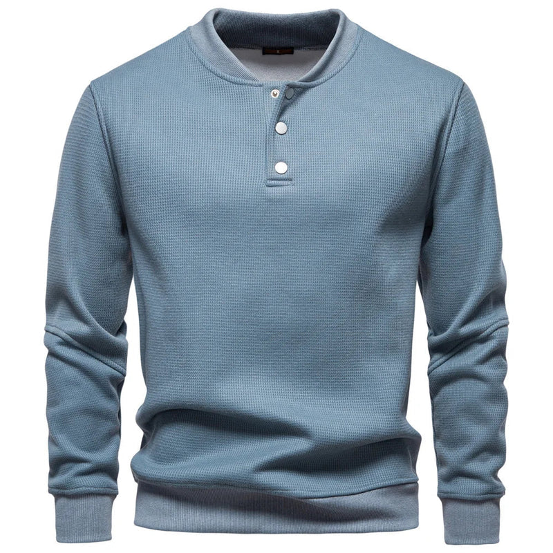 Gevoerd Sweatshirt Met Knoopdesign