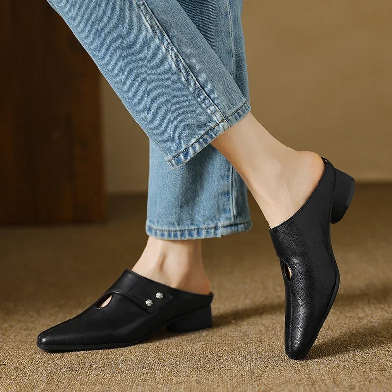 DERVLA | Side-Strap Mary Jane Mules