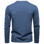 Henley Heren Shirt Met Lange Mouwen