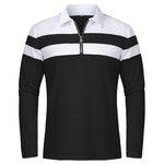 Gestreept Poloshirt Met Ritssluiting