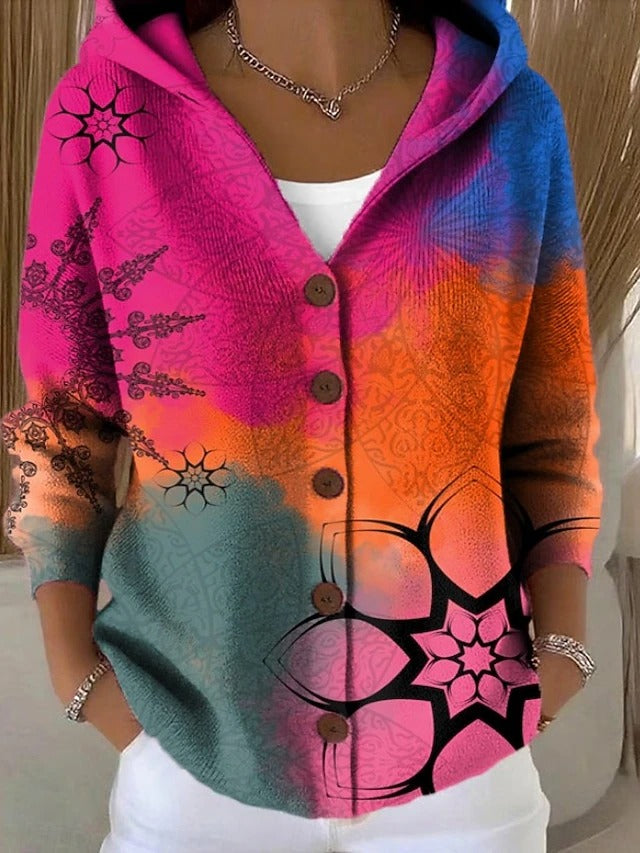 Petra | Geprint vest met capuchon