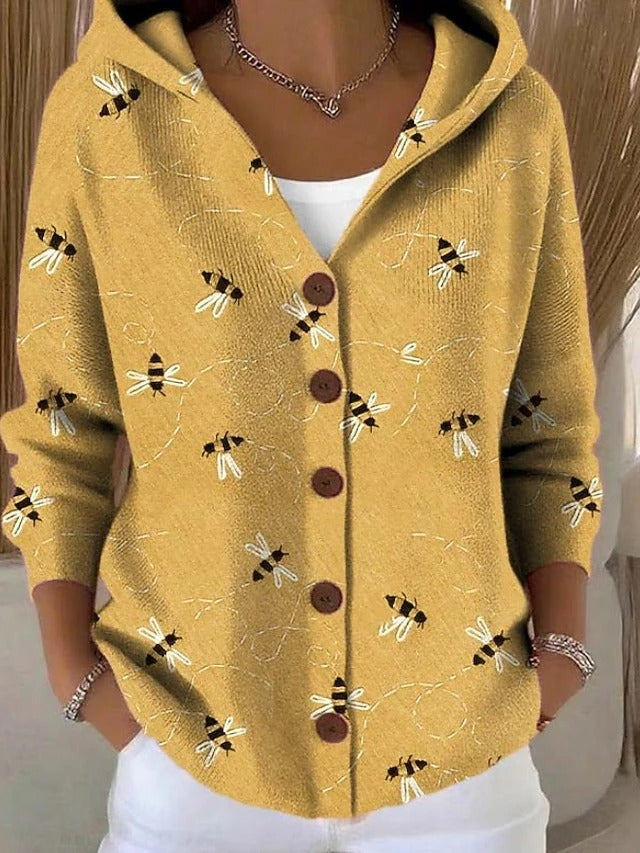 Petra | Geprint vest met capuchon