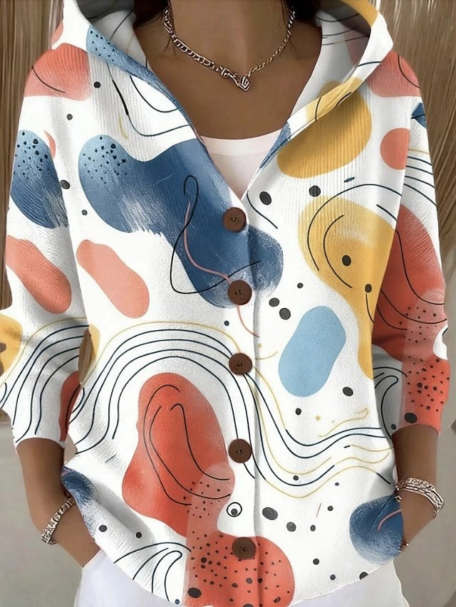 Petra | Geprint vest met capuchon