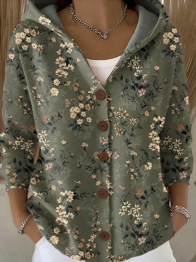 Petra | Geprint vest met capuchon