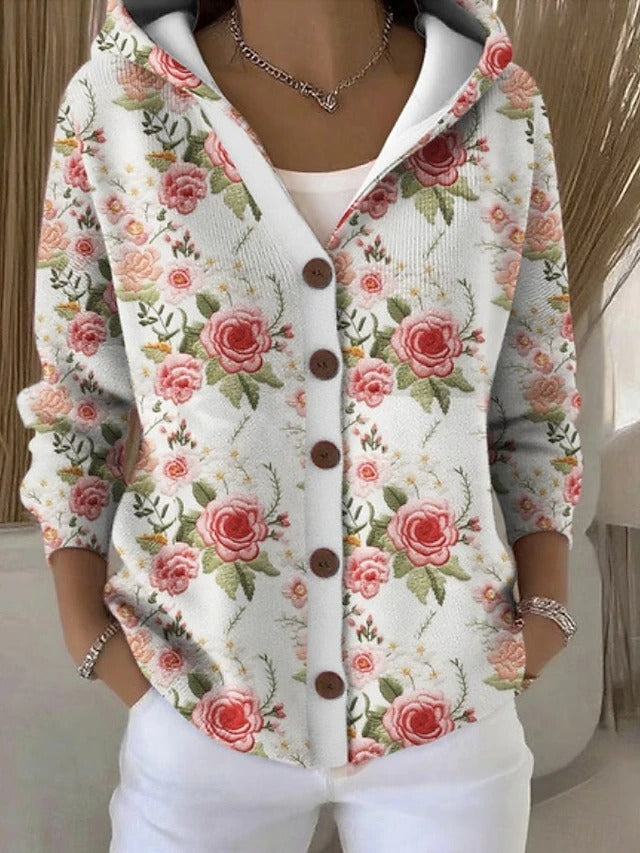 Petra | Geprint vest met capuchon