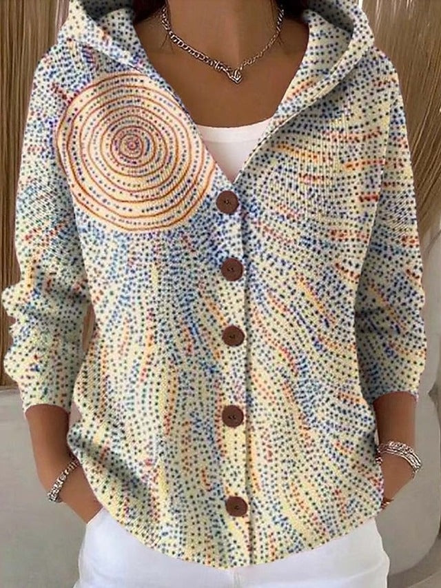 Petra | Geprint vest met capuchon
