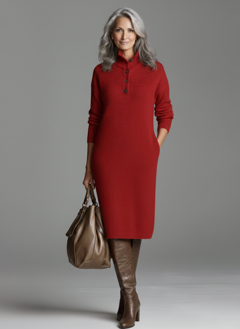 LUCY | RIBBED MIDI DRESS