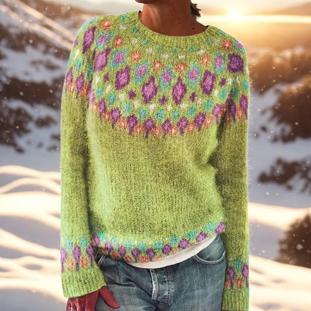 Ilse | Cozy Knitted Sweater with Fair Isle Design