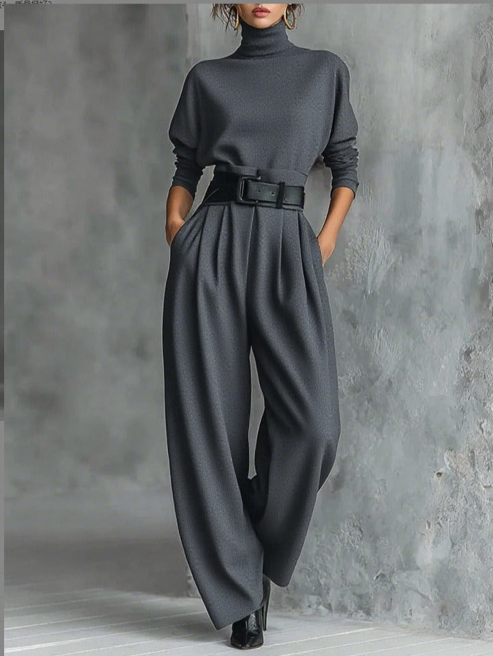JULIET - Turtleneck and Straight-Leg Pant Ensemble