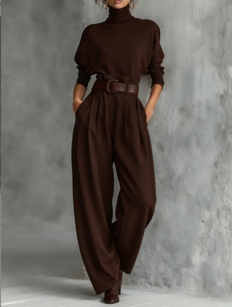 JULIET - Turtleneck and Straight-Leg Pant Ensemble