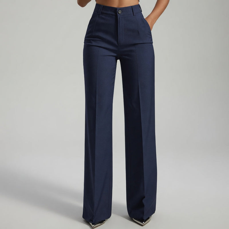 Quinn | High-Waist Wide-Leg Tailored Trousers