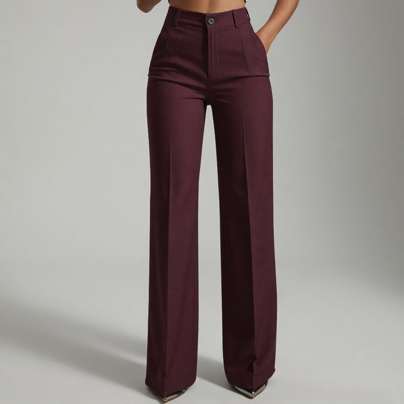 Quinn | High-Waist Wide-Leg Tailored Trousers