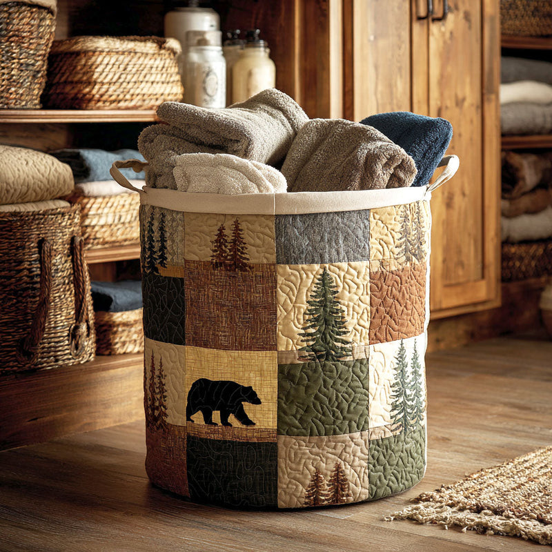 Timber Stitch Laundry Basket