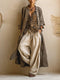 Giulia | Layered Boho Print Top & Wide-Leg Trouser Set