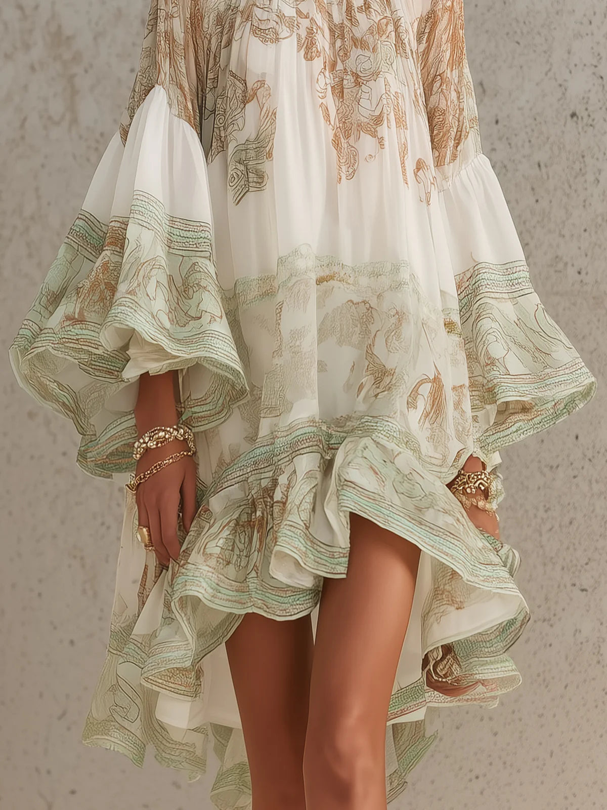 Isabella | Women's Mini Dress with Ruffle Hem