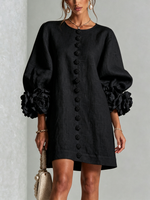 AOIBHEANN | ROSETTE-CUFF MINI DRESS