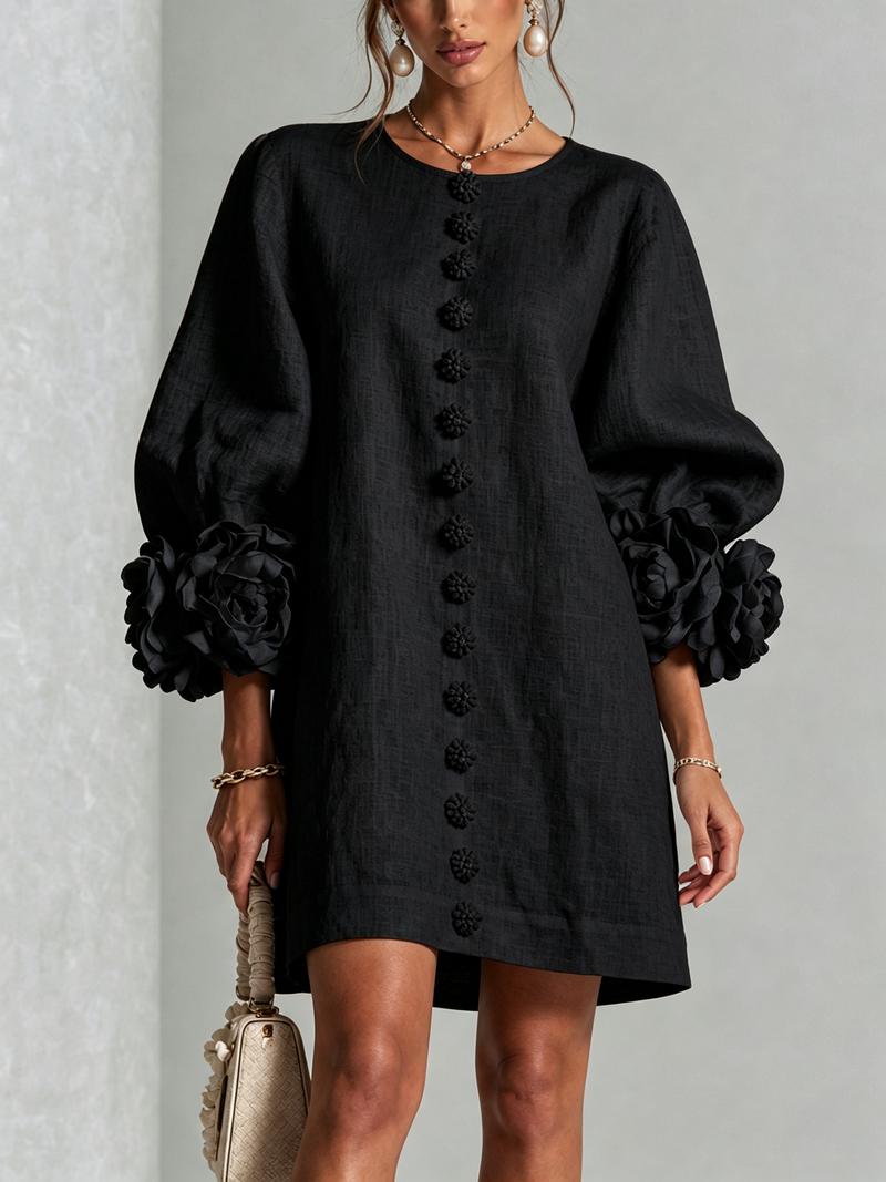 AOIBHEANN | ROSETTE-CUFF MINI DRESS
