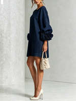 AOIBHEANN | ROSETTE-CUFF MINI DRESS
