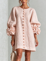 AOIBHEANN | ROSETTE-CUFF MINI DRESS